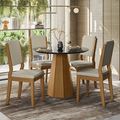 Comedor Isis Carol Claro 4 Sillas