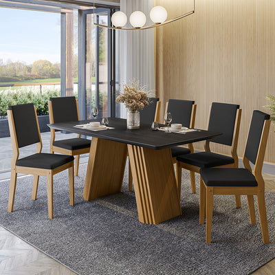 Comedor Fer Carol Oscuro 6 Sillas
