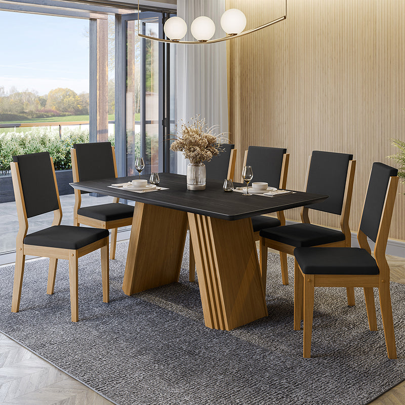 Comedor Fer Carol Oscuro 6 Sillas