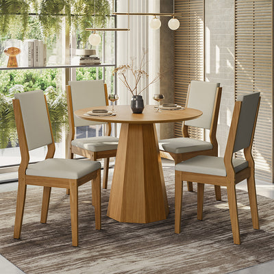 Comedor Isa Carol Claro 4 Sillas