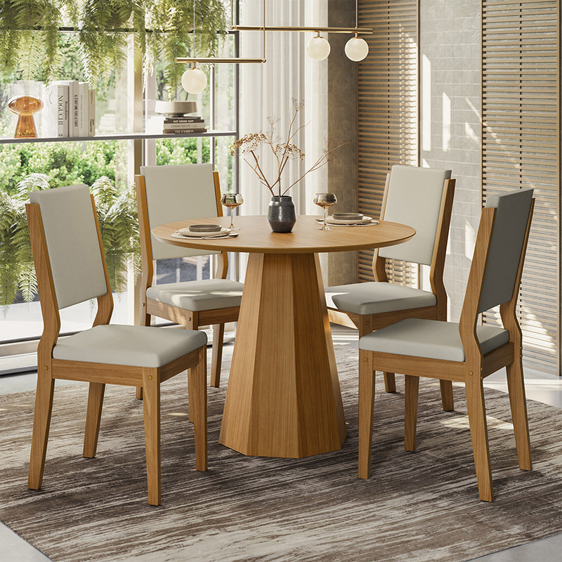 Comedor Isa Carol Claro 4 Sillas