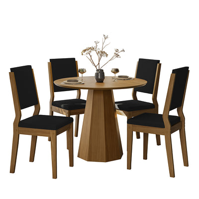 Comedor Isa Carol Oscuro 4 Sillas