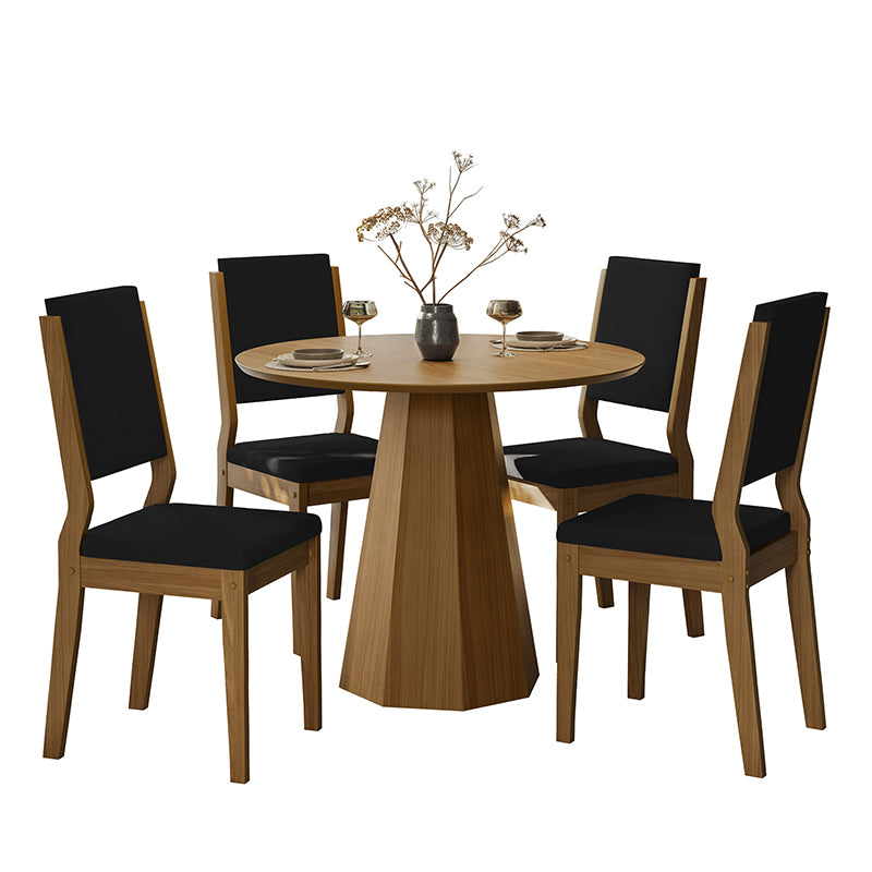 Comedor Isa Carol Oscuro 4 Sillas