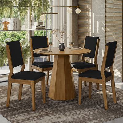 Comedor Isa Carol Oscuro 4 Sillas