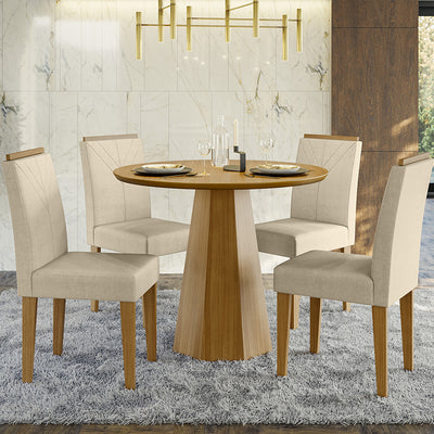 Comedor Isa Amada Claro 4 Sillas