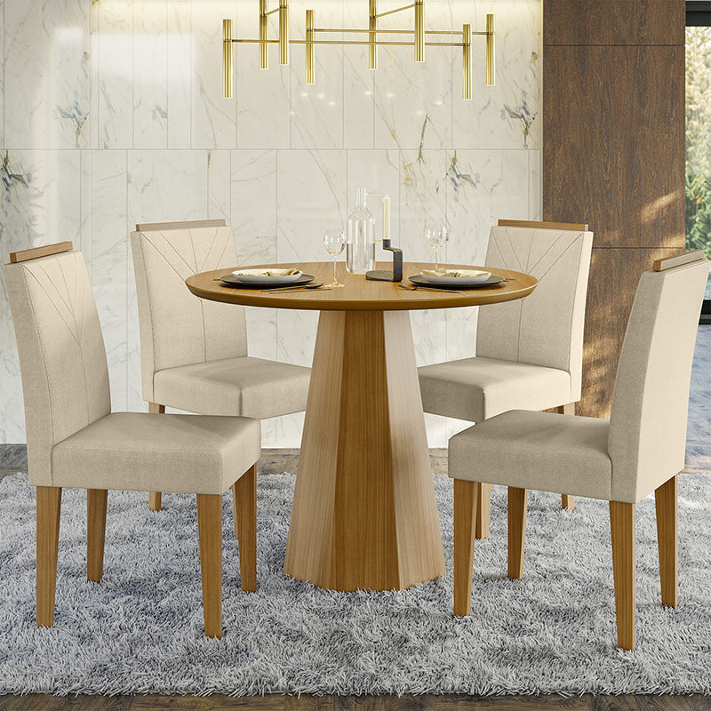Comedor Isa Amada Claro 4 Sillas
