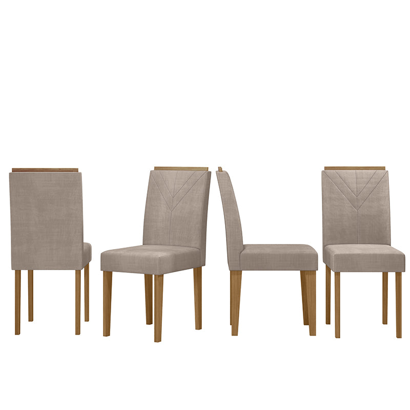 Comedor Isa Amada Gris 4 Sillas