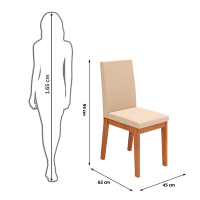 Comedor Celeste Suzy 4 Sillas