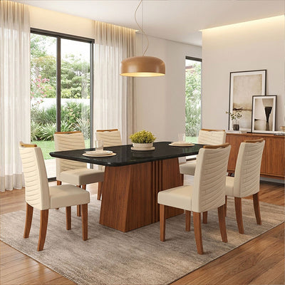 Comedor 170 Italia Julia 6 Sillas Negro