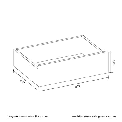 Cómoda Ipe Salvia 1 Puerta Y 4 Cajones