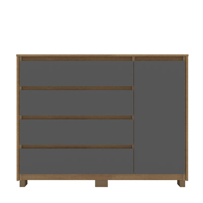 Cómoda Coimbra Gris 4 Cajones 1 Puerta