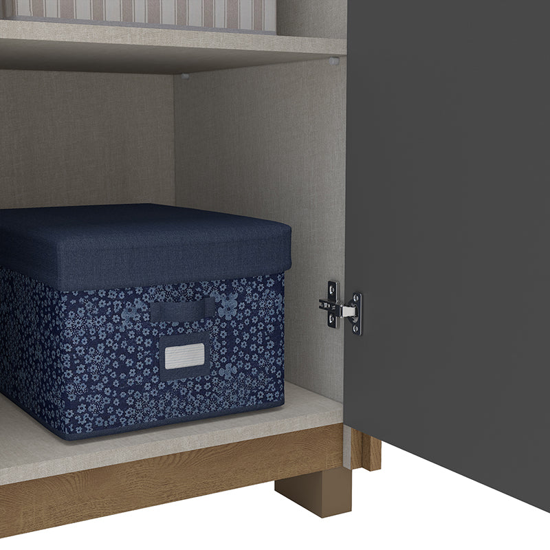 Cómoda Coimbra Gris 4 Cajones 1 Puerta