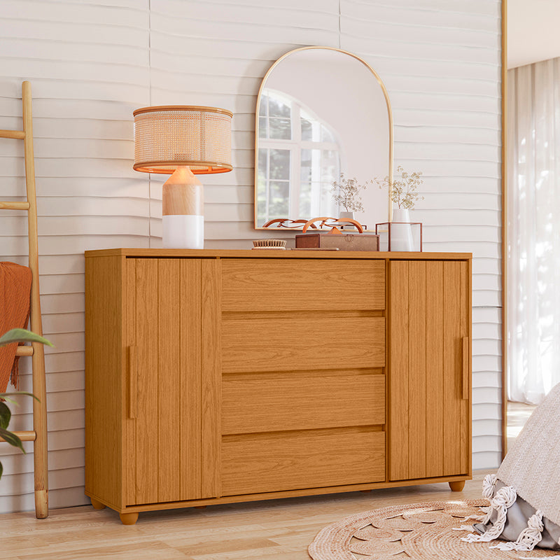 Cómoda Evidenza Rustic 2 Puertas 4 Cajones