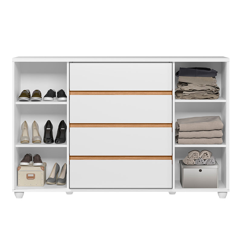 Cómoda Evidenza Claro 2 Puertas 4 Cajones