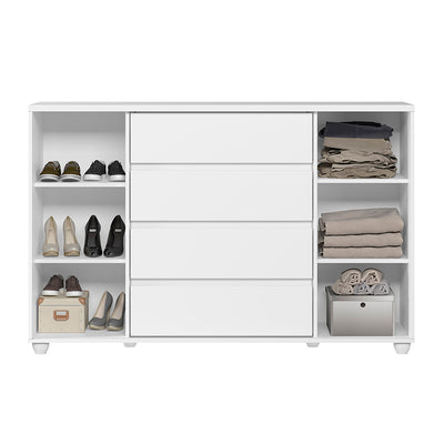 Cómoda Evidenza Claro 2 Puertas 4 Cajones