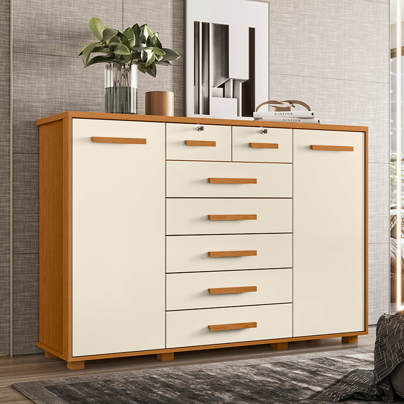 Cómoda Fontana Beige 2 Puertas 7 Cajones