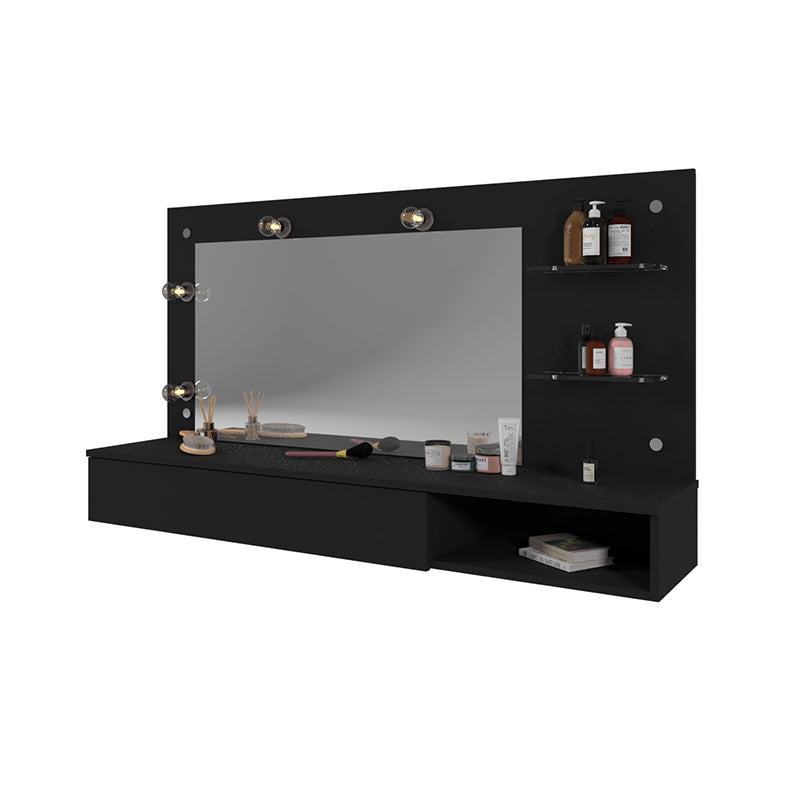 Tocador Aéreo Lumiere Negro 1 Cajón