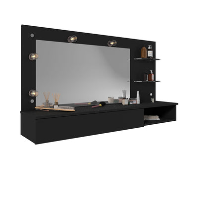 Tocador Aéreo Lumiere Negro 1 Cajón