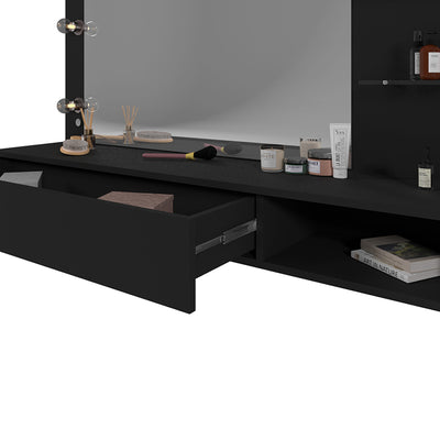 Tocador Aéreo Lumiere Negro 1 Cajón