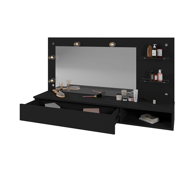Tocador Aéreo Lumiere Negro 1 Cajón