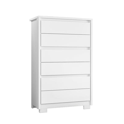Cómoda Unno Blanca 6 Cajones