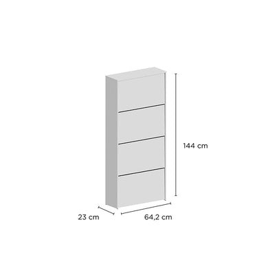 Zapatera Americana 4 Puertas Blanco