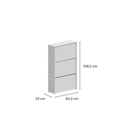 Zapatera Americana 3 Puertas Blanco
