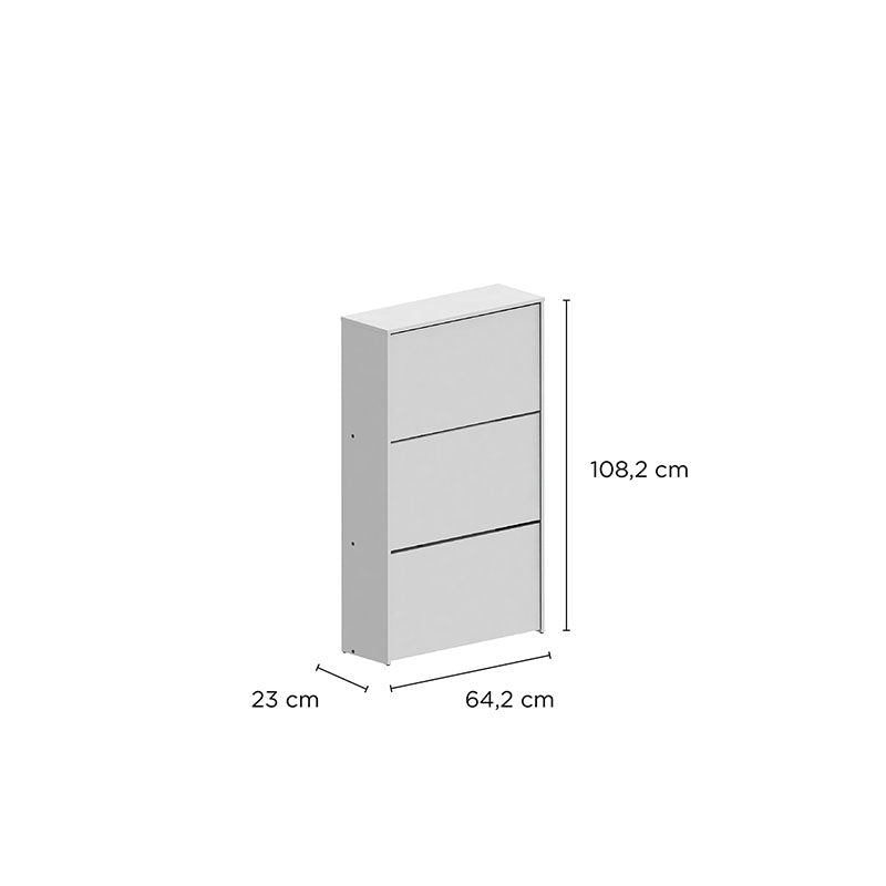 Zapatera Americana 3 Puertas Blanco