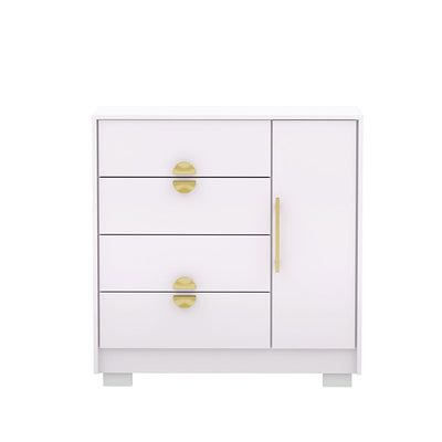 Cómoda Bella Blanca 4 Cajones 1 Puerta