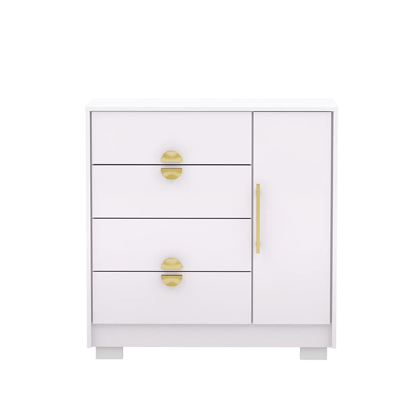 Cómoda Bella Blanca 4 Cajones 1 Puerta