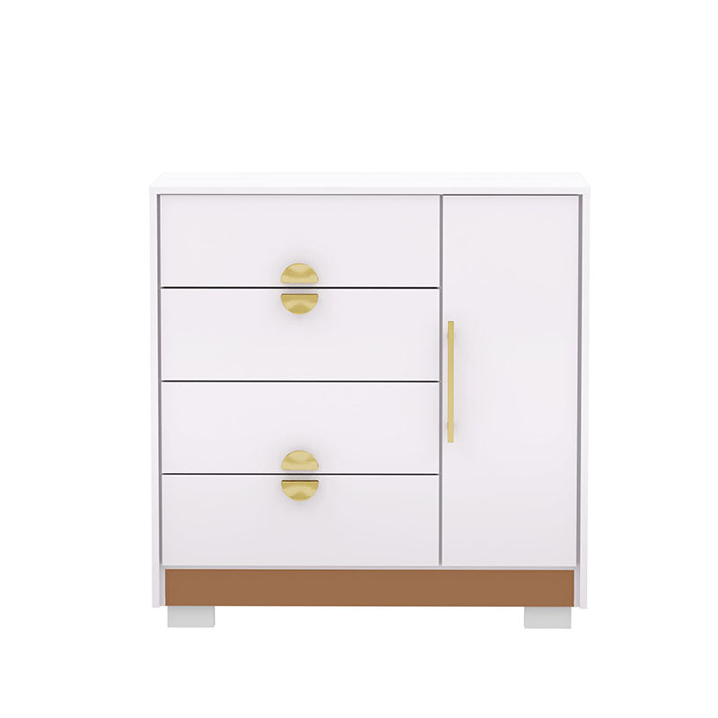 Cómoda Bella Blanca 4 Cajones 1 Puerta