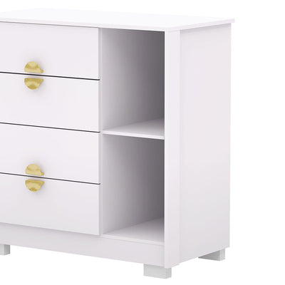 Cómoda Bella Blanca 4 Cajones 1 Puerta