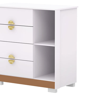 Cómoda Bella Blanca 4 Cajones 1 Puerta