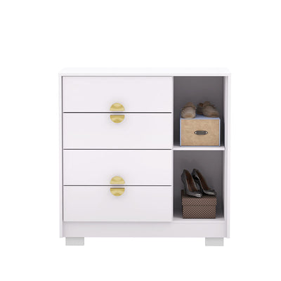 Cómoda Bella Blanca 4 Cajones 1 Puerta