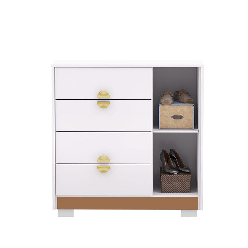 Cómoda Bella Blanca 4 Cajones 1 Puerta