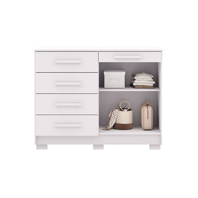 Cómoda Americana Blanca Multifuncional | 5 Cajones