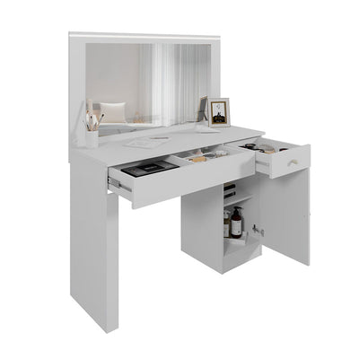 Tocador Nina Blanco 1 Cajón 1 Puerta Luz Led