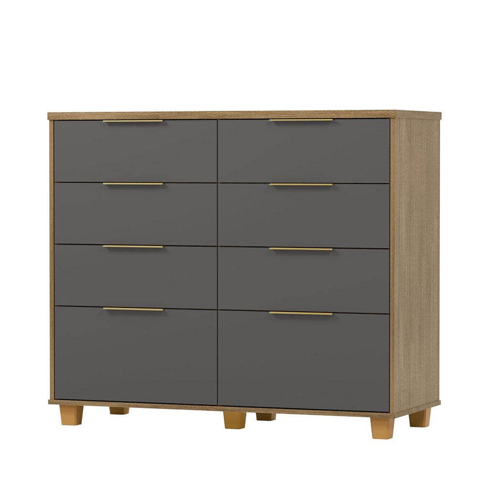 Cómoda Dubai Gris 8 Cajones
