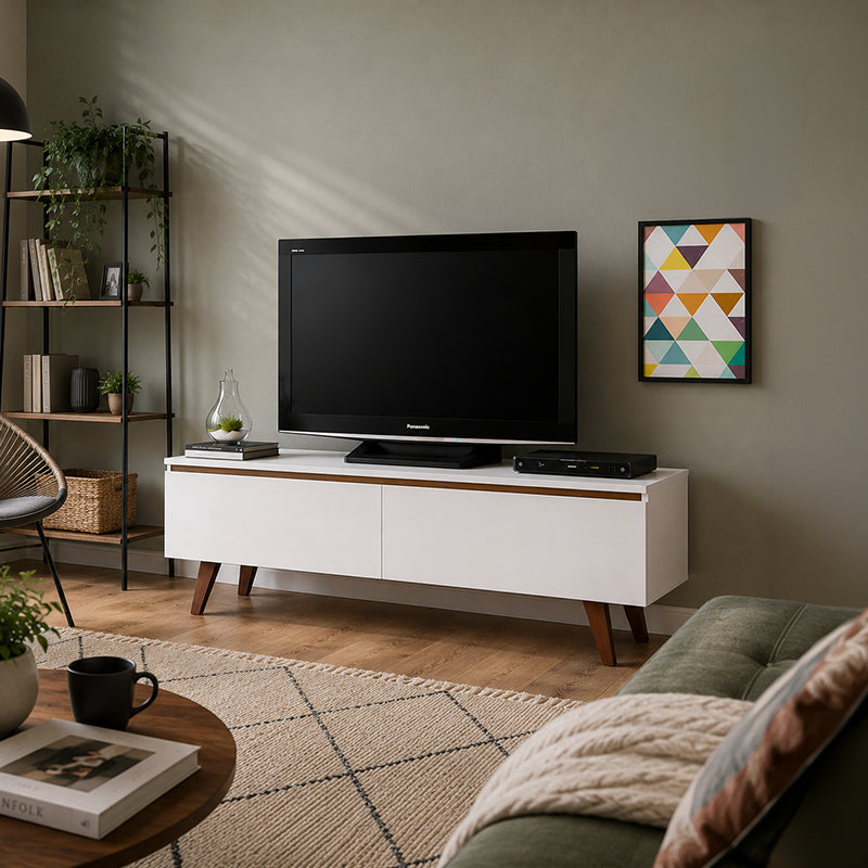 Rack TV Le Mans Claro 2 Puertas Hasta TV de 55"