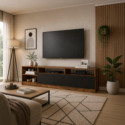 Rack TV Moyan Oscuro Hasta TV de 75"