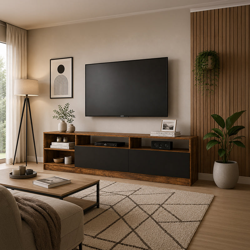 Rack TV Moyan Oscuro Hasta TV de 75"