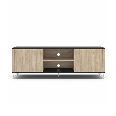 Rack TV Cartagen Rustic Oscuro 2 Puertas Hasta TV de [Pendiente]