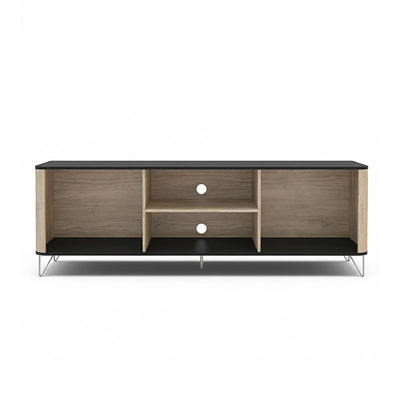 Rack TV Cartagen Rustic Oscuro 2 Puertas Hasta TV de [Pendiente]