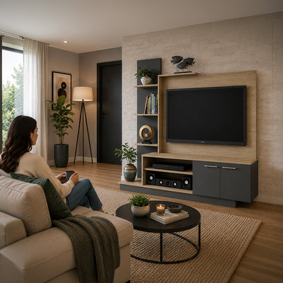 Home TV Reina Oscuro Hasta TV de 55"