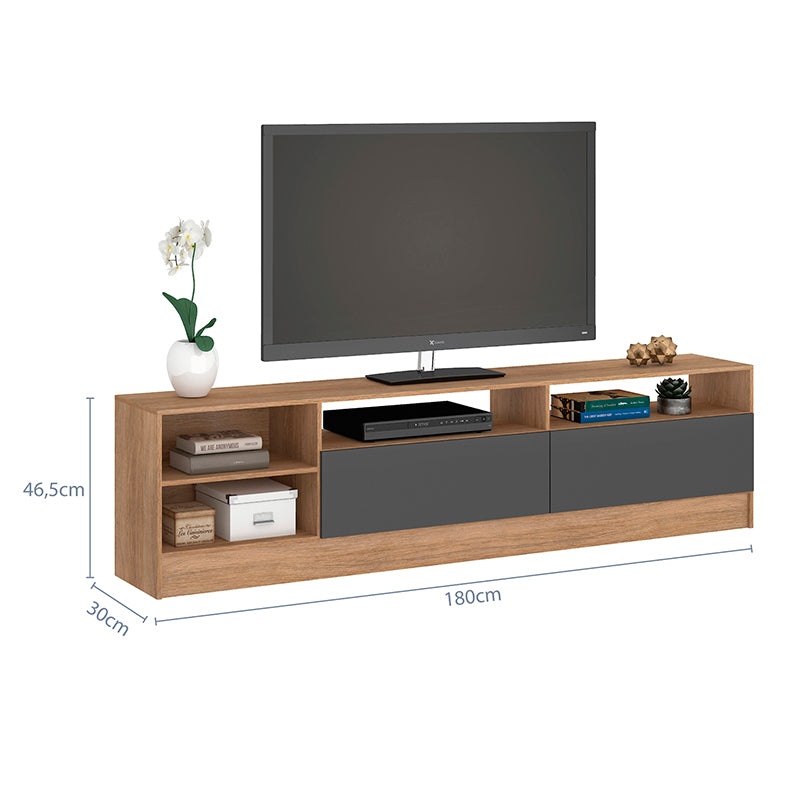 Rack TV Moyan Oscuro Hasta TV de 75"