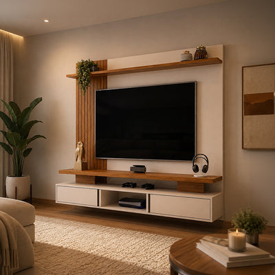 Panel TV Leoni Beige Hasta TV de 65"