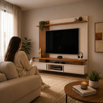 Panel TV Leoni Beige Hasta TV de 65"