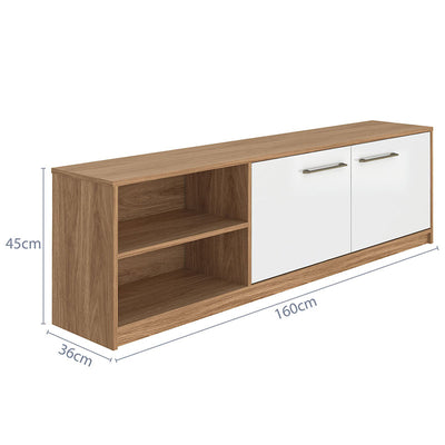 Rack Tv Lican 2 Puertas Hasta 70 Pulgas Café/Blanco
