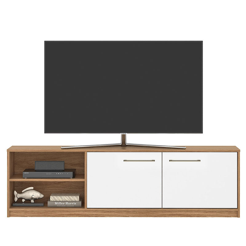 Rack Tv Lican 2 Puertas Hasta 70 Pulgas Café/Blanco