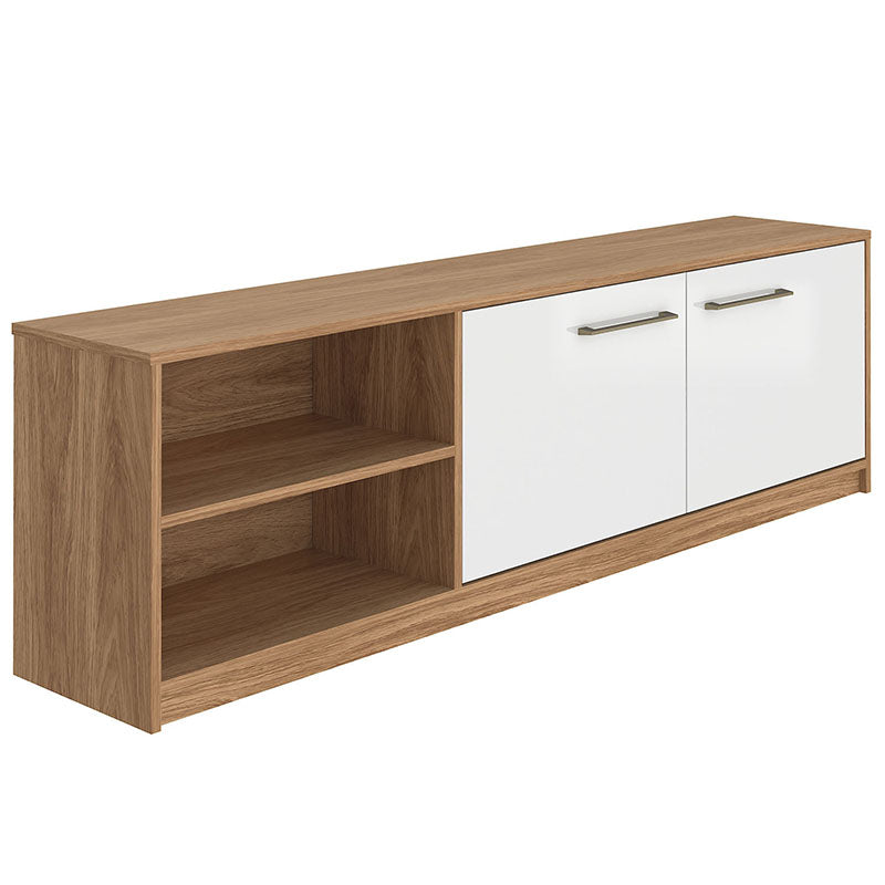 Rack Tv Lican 2 Puertas Hasta 70 Pulgas Café/Blanco